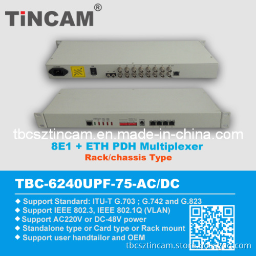 8e1+4e Pdh Multiplexer 75ohm
